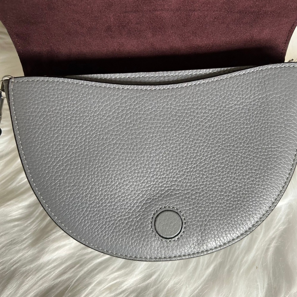 Coach Ellen Grey Pebbled Leather Crossbody Bag Excellent - Picture 5 of 11